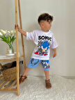Snc The Hedgehog Baskı Yazlık 2 li Erkek Çocuk  Takım - Beyaz