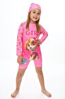 Miniğimin Cicileri Grl Paw Karakterli Uzun kol Boneli Kız Çocuk Mayo - Pembe