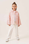 Miniğimin Cicileri Papatya Desen Ceketli Gabardin Kız Çocuk Takım - Pembe