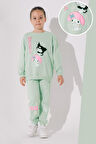 Miniğimin Cicileri Krm My Mldy Baskılı Kız Çocuk Takım - Su Yeşili