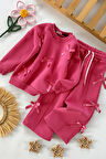 Miniğimin Cicileri Fiyonk Detaylı Kışlık Kız Çocuk 2 li Takım - Fuşya