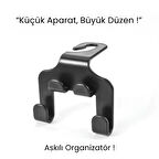 Çok Amaçlı Askılı Organizer Kanca – Araç, Mutfak ve Dolap Düzenleyici Aparat