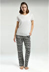 Kadın Kısa Kol Pijama Takım-3241