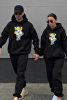 Just Be Cool Baskılı Çift Sevgili Kombini Tasarım Sweatshirt