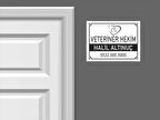 Kişiye Özel Veteriner Hekim PVC Levha 40x30 cm