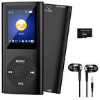 METAL MP3 ÇALAR DİJİTAL EKRANLI MP4 PLAYER SES KAYIT FM RADYO 32GB HAFIZA KARTI HEDİYE