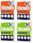 Fenomen Okul 2024 5. Sınıf Matematik + Fen Bilimleri A + B Soru Bankası Seti 4 Kitap