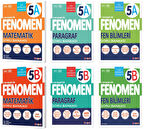 Fenomen Okul 2025 5. Sınıf Matematik + Paragraf + Fen A + B Serisi Soru Seti 6 Kitap Güncel Müfredat