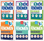 Fenomen Okul 2025 5. Sınıf Matematik + Türkçe + Fen Kök + A Soru Seti 6 Kitap Güncel Müfredat