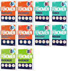 Fenomen Okul 2025 8. Sınıf Matematik + Türkçe + Fen + Geometri + Paragraf A + B Serisi Soru Bankası Seti 10 Kitap