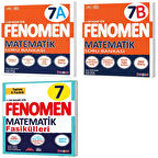 Fenomen Okul 2025 7. Sınıf Matematik A + B Serisi Soru + Fasikül Seti 3 Kitap
