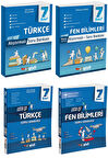 Gizli 2025 7. Sınıf Türkçe + Fen Bilimleri Alıştırmalı + Usta İşi Soru Bankası Seti 4 Kitap Güncel Müfredat
