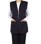 KADIN ÖNÜ ÜÇ DÜĞMELİ KISA MEVSİMLİK YELEK