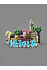 İzmir Temalı Polyester Magnet 9cm X 7cm.