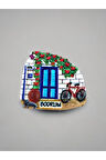 BODRUM Temalı Kabartmalı Polyester Magnet. 6,5cm x 6cm.