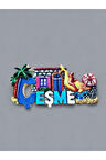 ÇEŞME Temalı Kabartmalı Polyester Magnet. 9cm x 5cm Mavi