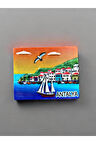 ANTALYA Temalı Kabartmalı Polyester Magnet 7cm x 5,5cm Turuncu