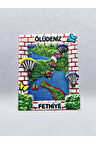 Fethiye / Ölüdeniz Temalı Kabartmalı Polyester Magnet 5,5cm X 7cm
