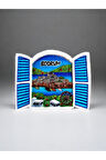 BODRUM Temalı Kabartmalı Polyester Magnet 7cm x 5,5 cm Mavi