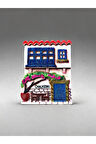CHALKIDIKI Temalı Kabartmalı Polyester Magnet Buzdolabı Süsü 6,5cm x 8cm