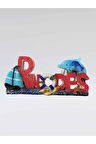 RHODES ( RODOS ) Temalı Kabartmalı Polyester Magnet Buzdolabı Süsü