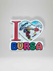BURSA / ULUDAĞ Temalı Kabartmalı Eskitme Polyester Magnet Buzdolabı Süsü