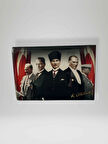 ATATÜRK Temalı Dikdörtgen Magnet Buzdolabı Süsü 80x55 mm