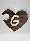 G Harfi (Sağ Parça) – Ahşap Puzzle Kalp Harf Magnet – Buzdolabı Süsü – İkili Uyumlu (kod:1005)