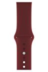 Watch 2 3 4 5 6 7 8 9 Se 38 40 41mm Uyumlu Spor Silikon Kordon Bordo 
