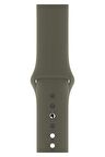 Watch 2 3 4 5 6 7 8 9 Se 42 44 45 49mm Uyumlu Spor Silikon Kordon Olive Yeşil Kayış 
