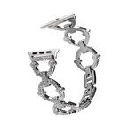 Watch 2 3 4 5 6 7 8 9 Se 42 44 45 49mm Uyumlu Stonwlove Çelik Kordon Olena