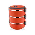 Mobgift 3 Katlı Sefer Tası Yemek Termosu - Turuncu