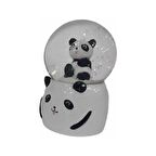 Mobgift Mini Cam Küre Işıklı Panda Motifli Kar Küresi