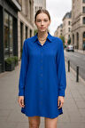 Gömlek Elbise Önden Düğme Detaylı