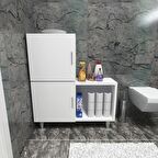 Moonlife 2 Kapaklı L Çok Amaçlı Banyo Dolabı Beyaz