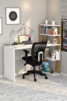 Çınar Kitaplıklı Çalışma Masası Beyaz Çam