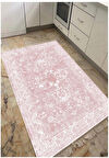 Pembe Dijital Baskı Halı Kaymaz Tabanlı Yıkanabilir Halı Yolluk Salon Halısı 805