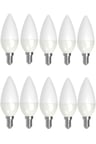 10 Adet 7w Günışığı Sarı Led Mum Avize Ampulü Buji Ampul E14 Ince Duylu Ct 4079 3200 Kelvin