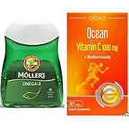 Möller's Omega 3 60 Kapsül ve Ocean Vitamin C 30 Tablet