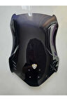 MOTOCAM Mondial Skuty Siperlik Ön Cam 2023-2025 Model 48cm Siyah Renkli 4mm