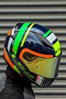 RAPID CHOS MAVİ NEON TURUNCU KASK