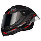 NEXX X.R3R PRECISION MAT SİYAH-KIRMIZI KASK