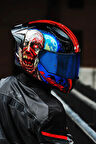 RAPID 2 RACE ZOMBIE SİYAH-KIRMIZI KASK