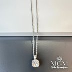 Rodyum Zirkon Taşlı Zincir Çelik Uç Kısmı Pirinç Kolyeler 40 + 5 Cm Uzatma Payı - Kl0143