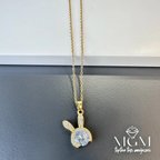 Zirkon Taşlı Zincir Çelik Uç Kısmı Pirinç Kolyeler 40 + 5 Cm Uzatma Payı - Kl0136