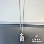 Rodyum Zirkon Taşlı Zincir Çelik Uç Kısmı Pirinç Kolyeler 40 + 5 Cm Uzatma Payı - Kl0134