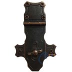 Dekoratif Anahtarlı Sandık Askısı - 40X65Mm, Oksit, 1 Adet