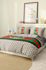 Marka Nevresim Takımı Çift Kişilik Pamuklu Saten Kumaş 6 Parça 3D Dijital Baskı Duvet Cover Set