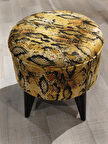 MERCAN MOBİLYA Leopar Desenli Puf Bench 43 cm