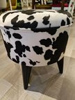 MERCAN MOBİLYA Puf Bench Leopar desen 43 cm